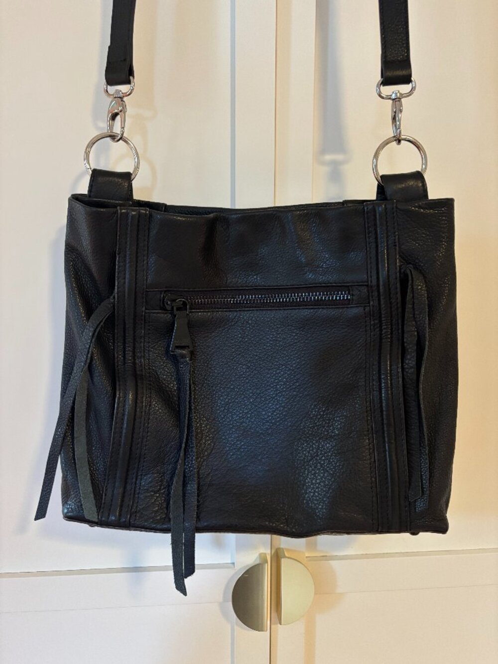 Aimee Kenstenberg Genuine Leather Black Cross-boby bag